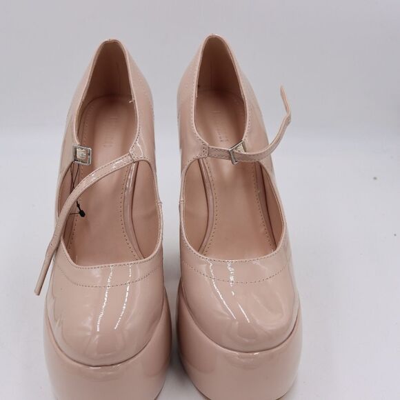 Forever 21 Cream Nude Ultra High Block Chunky Platform Maryjane 8 - Picture 3 of 11